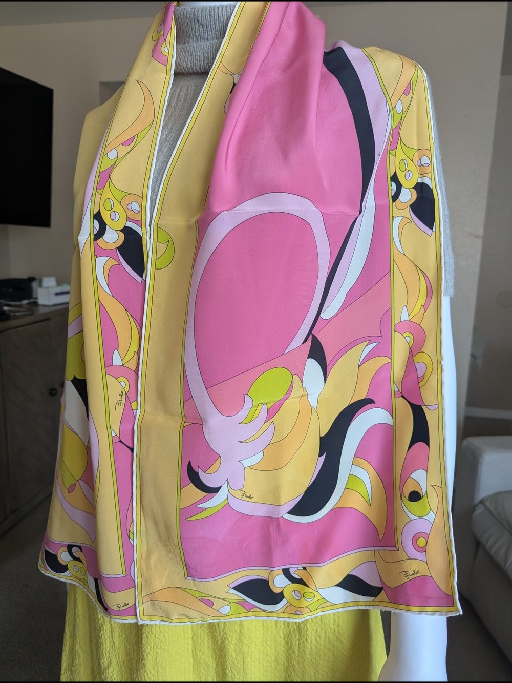 Vintage Emilio Pucci silk scarf crafted in Italy